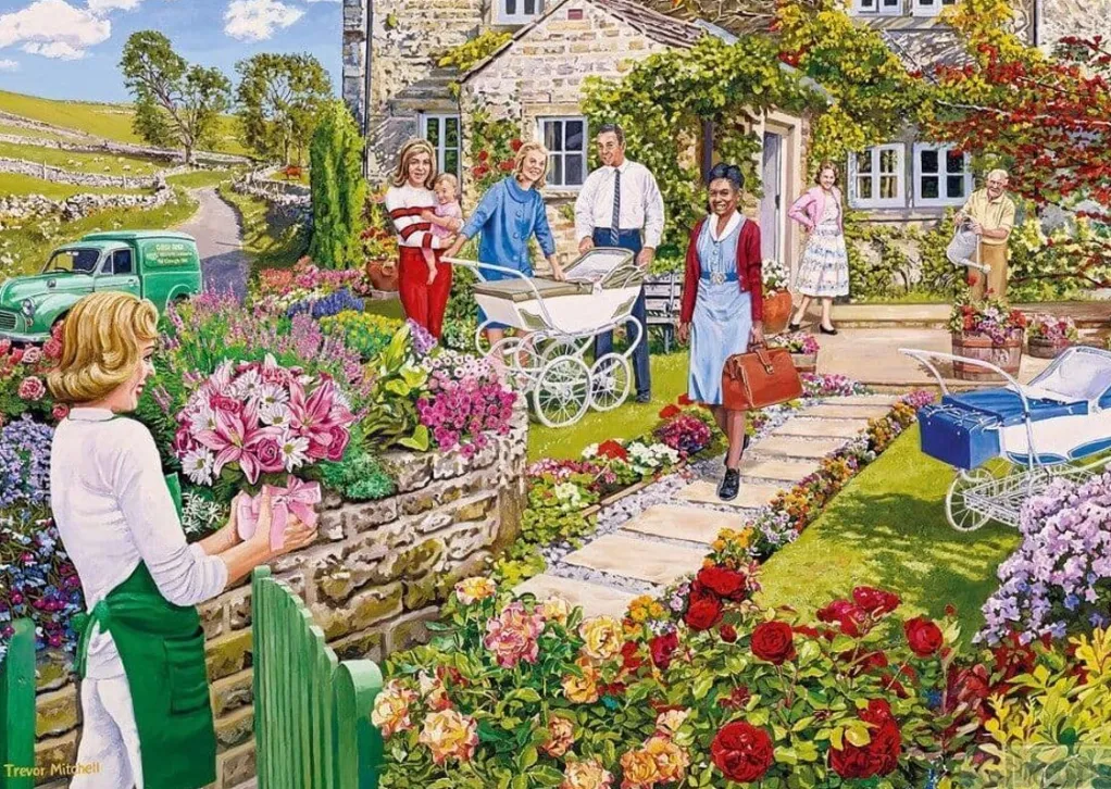 Gibsons 500 Pieces* - The Florist'S Round - 4 X 500 Piece Jigsaw Puzzle