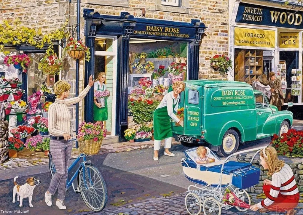 Gibsons 500 Pieces* - The Florist'S Round - 4 X 500 Piece Jigsaw Puzzle