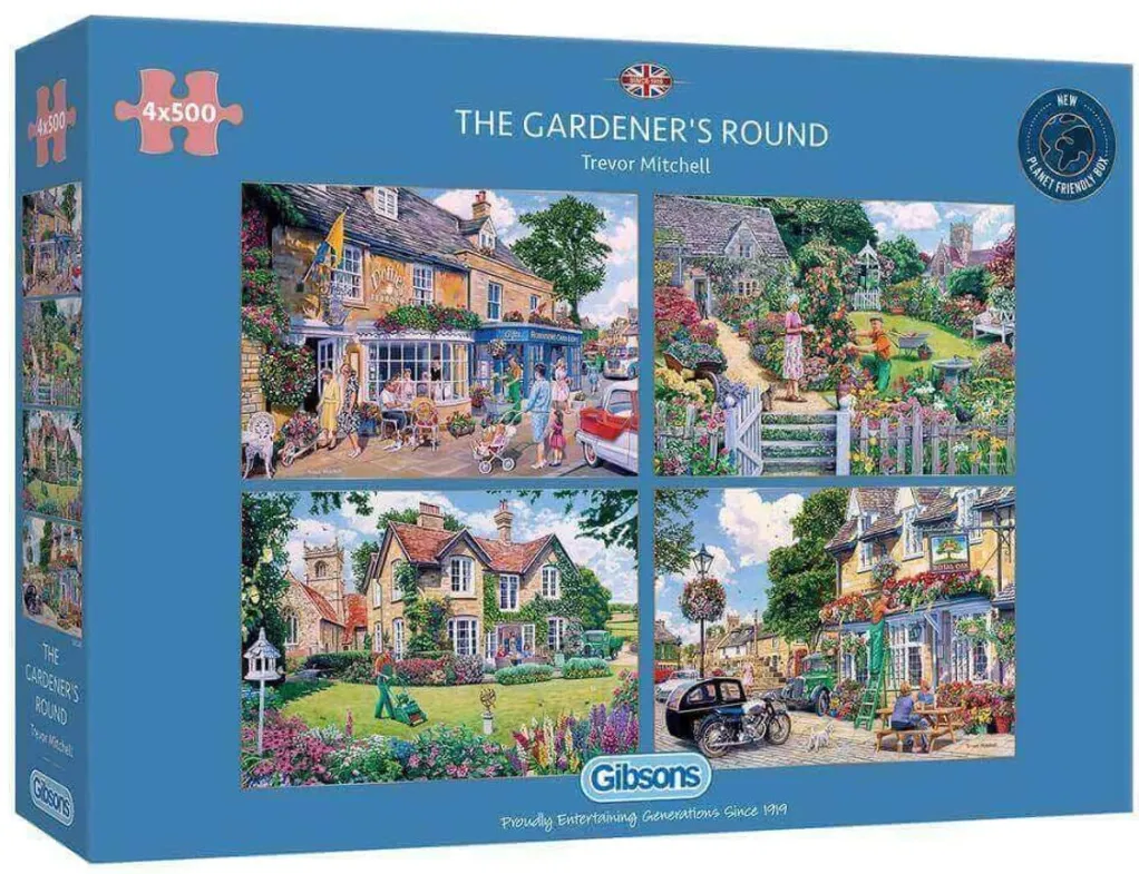 Gibsons 500 Pieces* - The Gardener'S Round - 4 X 500 Piece Jigsaw Puzzle