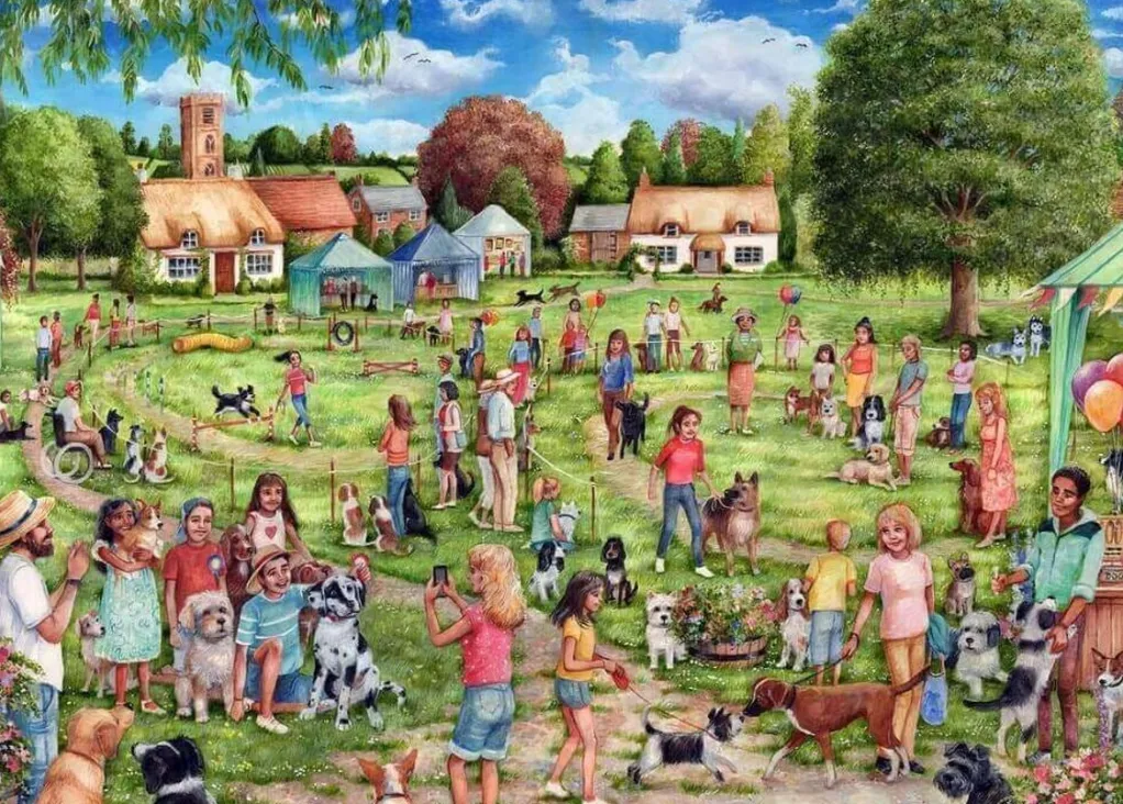 Gibsons 1000 Pieces* - The Village Dog Show - 1000 Piece Jigsaw Puzzle