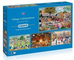 Gibsons 500 Pieces* - Village Celebrations - 4 X 500 Piece Jigsaw Puzzle
