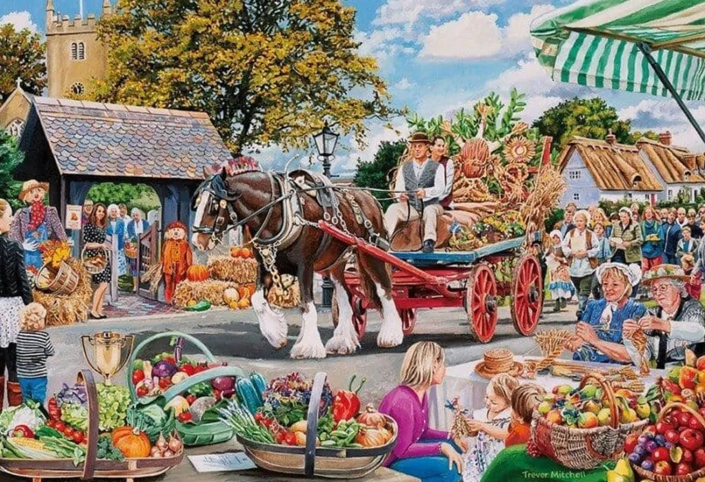 Gibsons 500 Pieces* - Village Celebrations - 4 X 500 Piece Jigsaw Puzzle