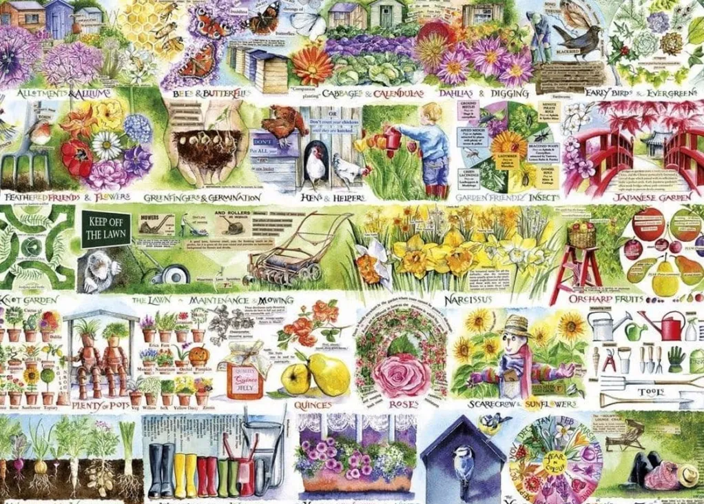 Gibsons 500 Pieces* - Wheelbarrows & Wellies - 1000 Piece Jigsaw Puzzle