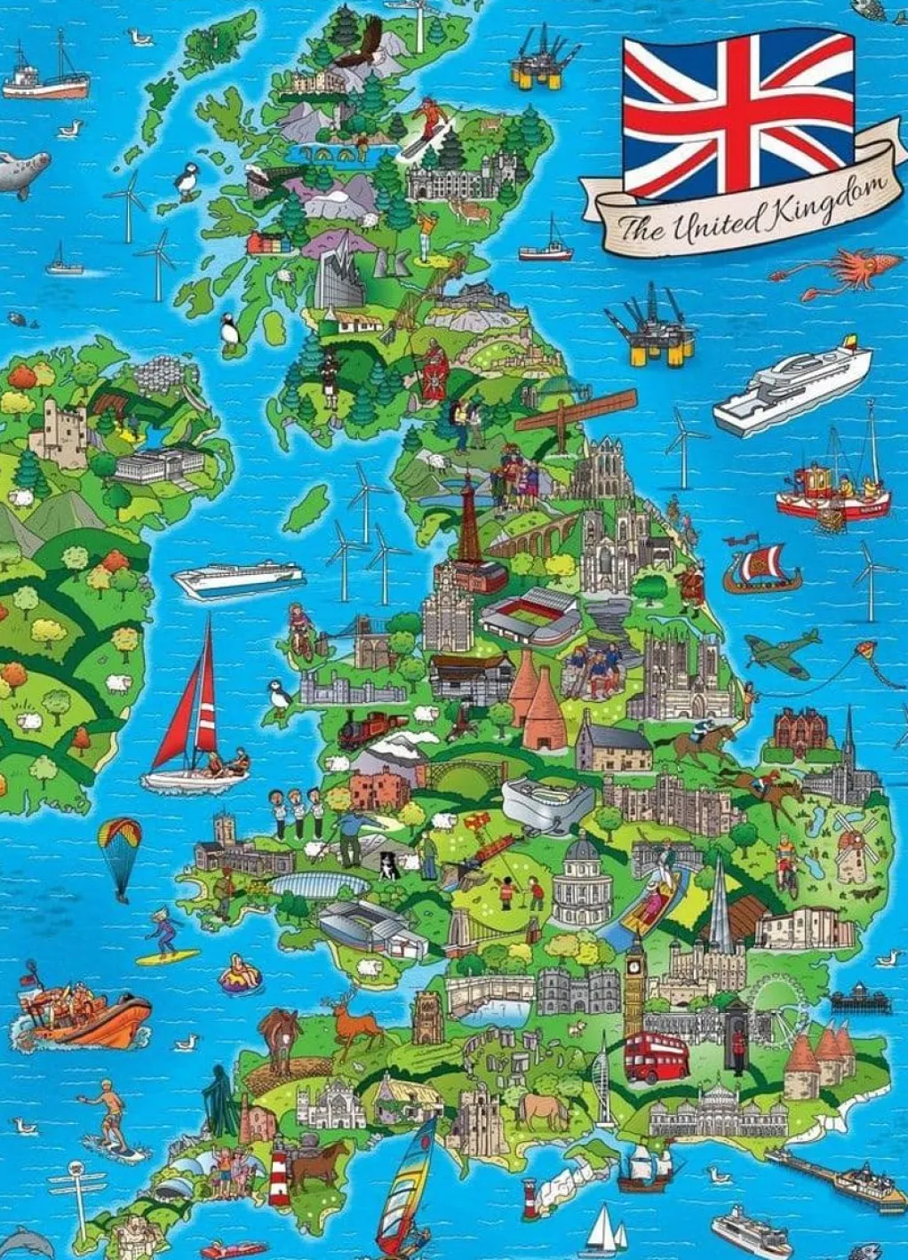 Gifted 1000 Pieces* - United Kingdom Family - 1000 Piece Jigsaw Puzzle