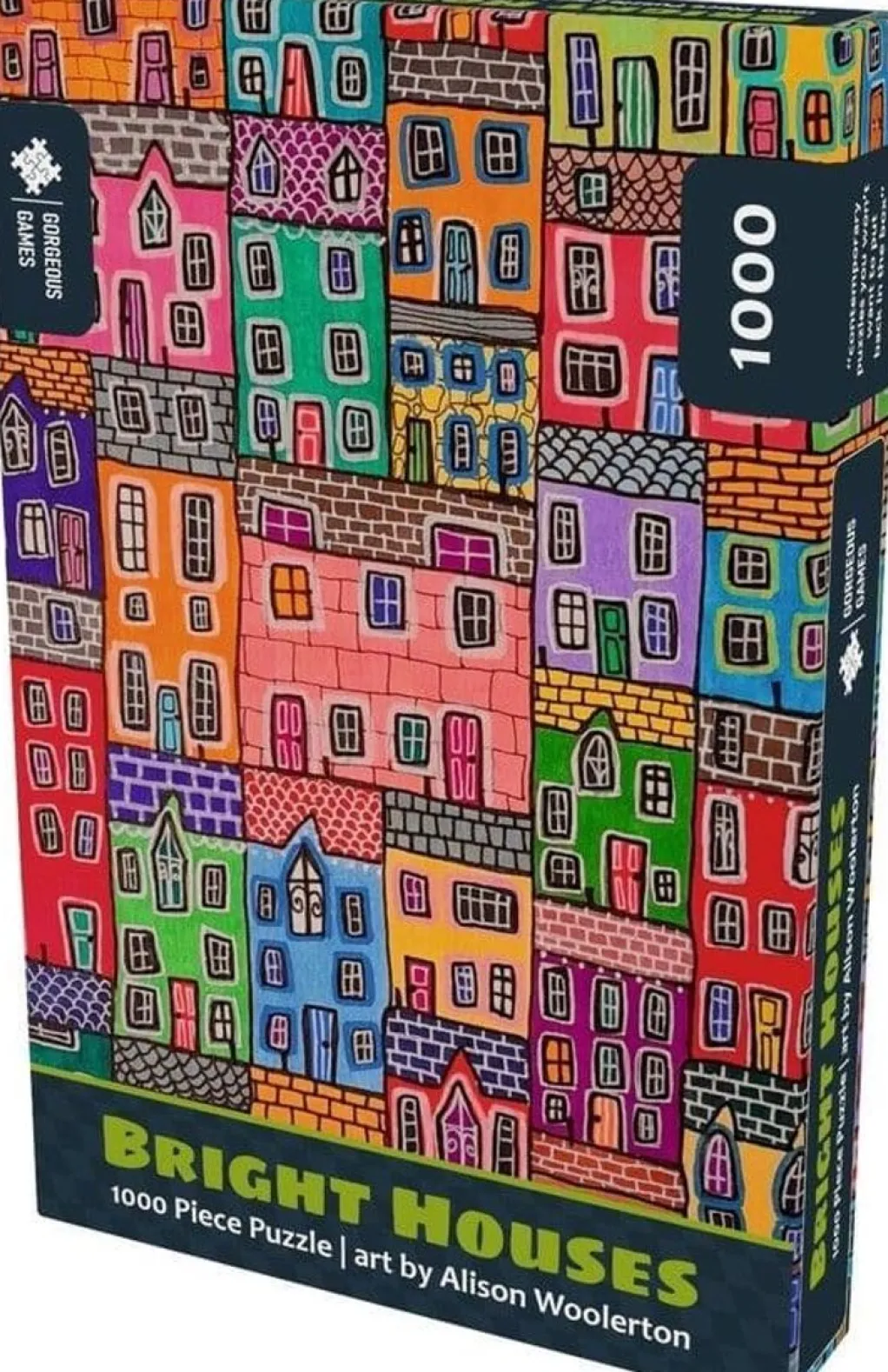 Gorgeous Games 1000 Pieces* - Bright Houses - 1000 Piece Jigsaw Puzzle
