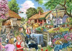 House of Puzzles Extra Large Pieces* - At The Farm Gate - 500Xl Piece Jigsaw Puzzle