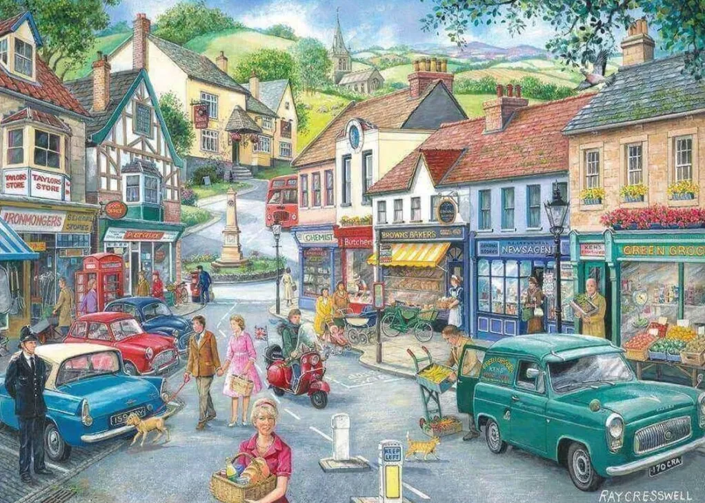 House of Puzzles 1000 Pieces* - At The Shops No 23 - Find The Difference - 1000 Piece Jigsaw Puzzle