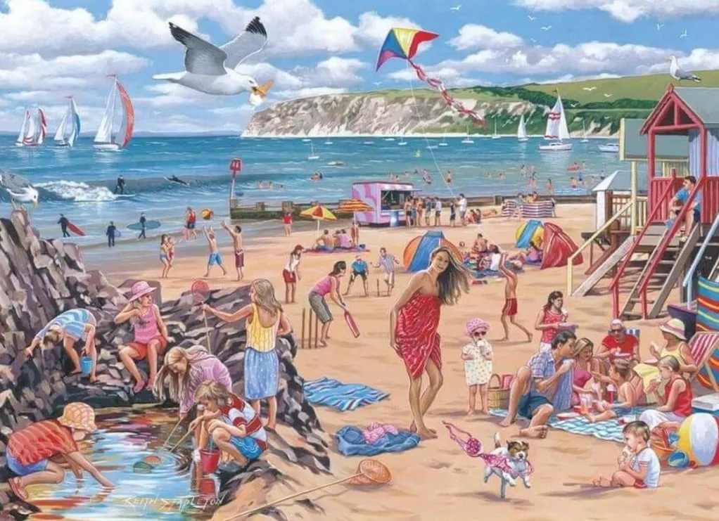 House of Puzzles Extra Large Pieces* - Beach Break - 500Xl Piece Jigsaw Puzzle