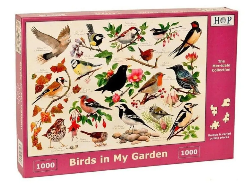 House of Puzzles 1000 Pieces* - Birds In My Garden - 1000 Piece Jigsaw Puzzle