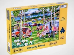 House of Puzzles Extra Large Pieces* - Camping Chaos - 500Xl Piece Jigsaw Puzzle
