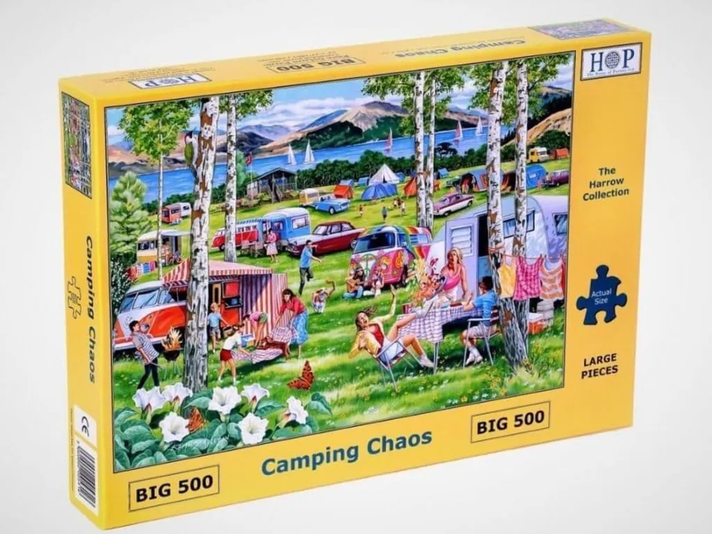 House of Puzzles Extra Large Pieces* - Camping Chaos - 500Xl Piece Jigsaw Puzzle