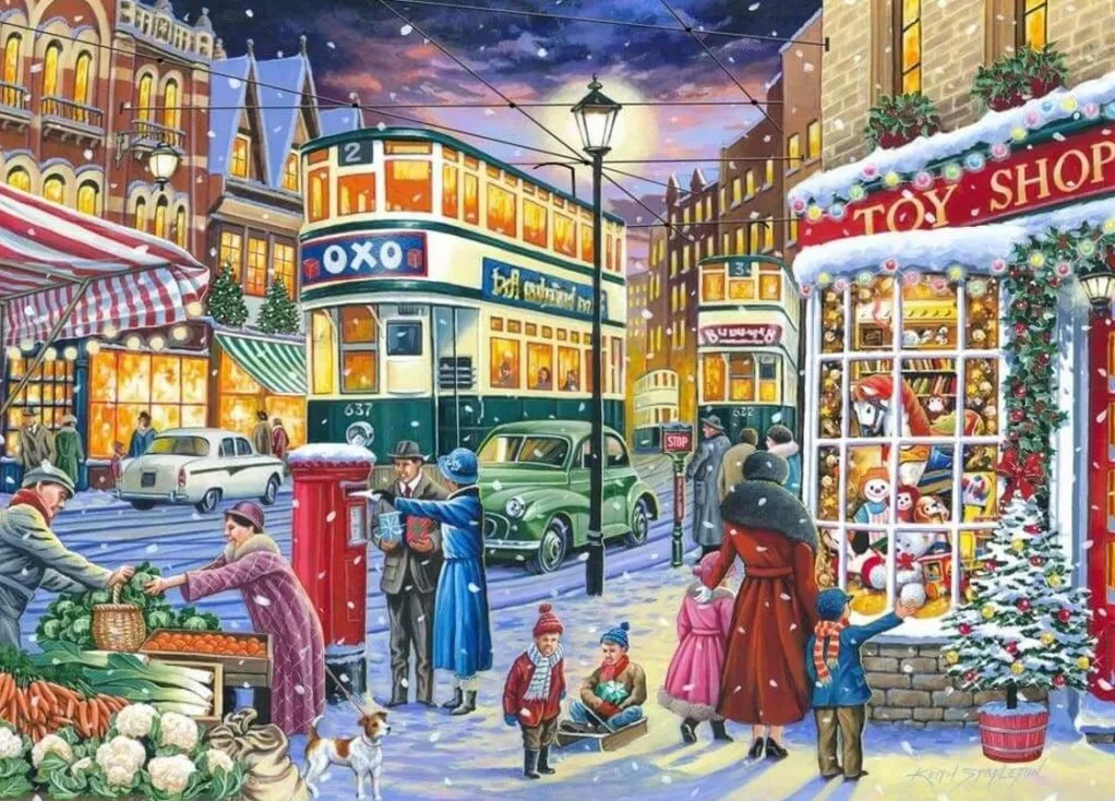 House of Puzzles 1000 Pieces* - Catching The Tram No 19 - Find The Difference - 1000 Piece Jigsaw Puzzle
