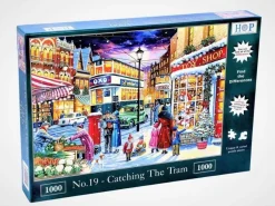 House of Puzzles 1000 Pieces* - Catching The Tram No 19 - Find The Difference - 1000 Piece Jigsaw Puzzle