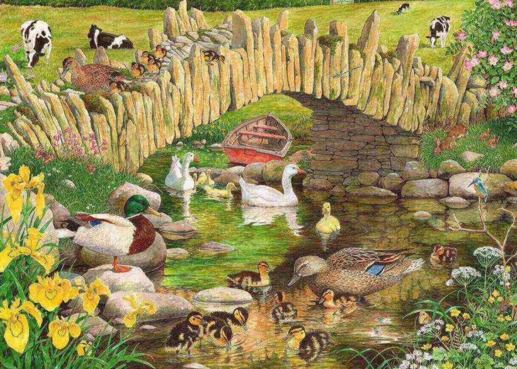 House of Puzzles Extra Large Pieces* - Duck, Duck, Goose - 250Xl Piece Jigsaw Puzzle