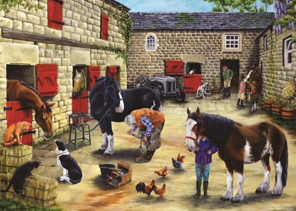 House of Puzzles 500 Pieces* - Farrier'S Visit - 500 Piece Jigsaw Puzzle