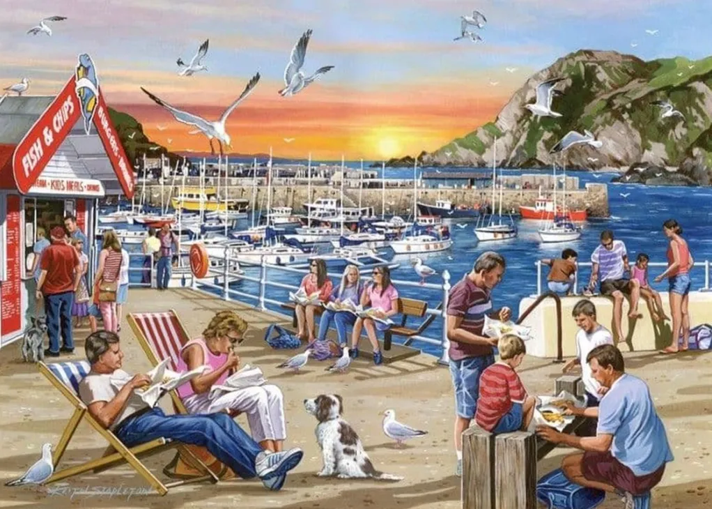 House of Puzzles 1000 Pieces* - Fish & Chips - 1000 Piece Jigsaw Puzzle