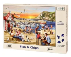 House of Puzzles 1000 Pieces* - Fish & Chips - 1000 Piece Jigsaw Puzzle