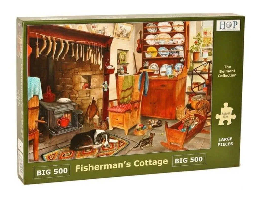 House of Puzzles Extra Large Pieces* - Fisherman'S Cottage - 500Xl Piece Jigsaw Puzzle