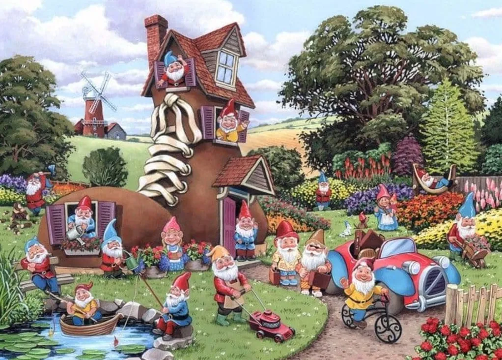 House of Puzzles Extra Large Pieces* - Gnome & Away - 500Xl Piece Jigsaw Puzzle