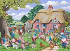House of Puzzles Extra Large Pieces* - Gnome Farm - 500Xl Piece Jigsaw Puzzle