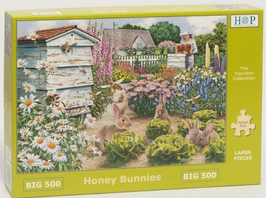 House of Puzzles Extra Large Pieces* - Honey Bunnies - 500Xl Piece Jigsaw Puzzle