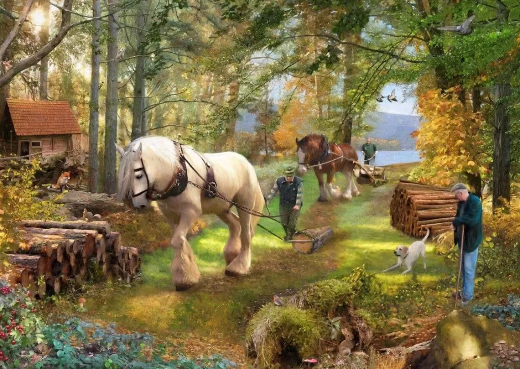 House of Puzzles 500 Pieces* - Horse Power - 500 Piece Jigsaw Puzzle