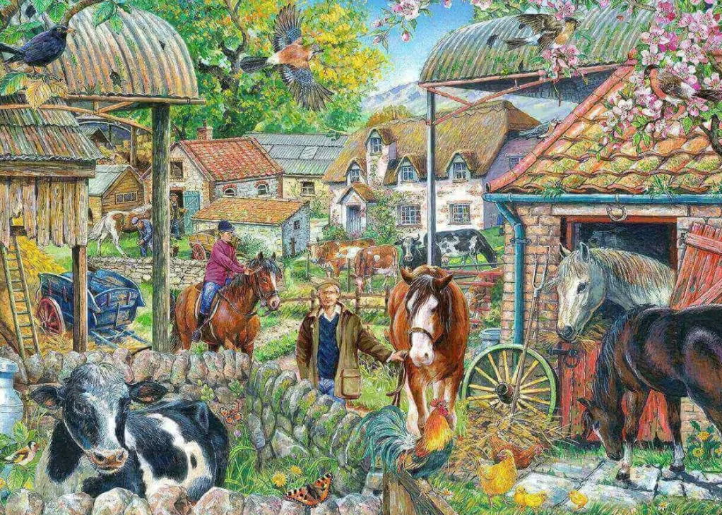 House of Puzzles Extra Large Pieces* - Horseshoe Farm - 250Xl Piece Jigsaw Puzzle