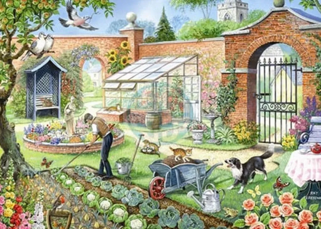 House of Puzzles 1000 Pieces* - Kitchen Garden - 1000 Piece Jigsaw Puzzle