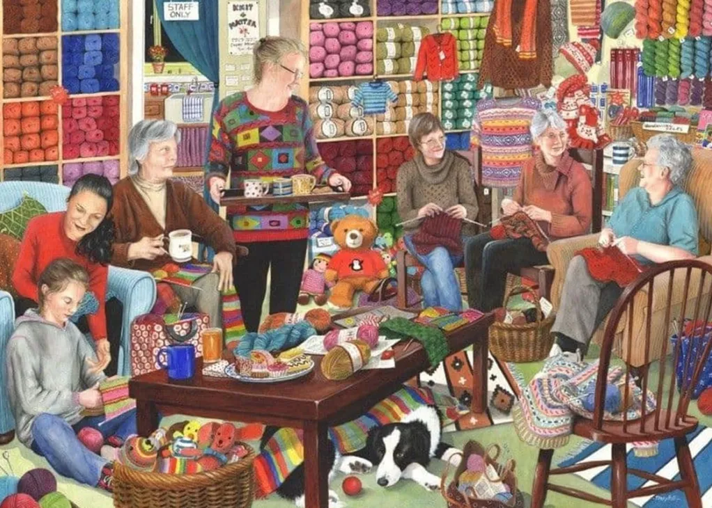 House of Puzzles 1000 Pieces* - Knit & Natter - 1000 Piece Jigsaw Puzzle