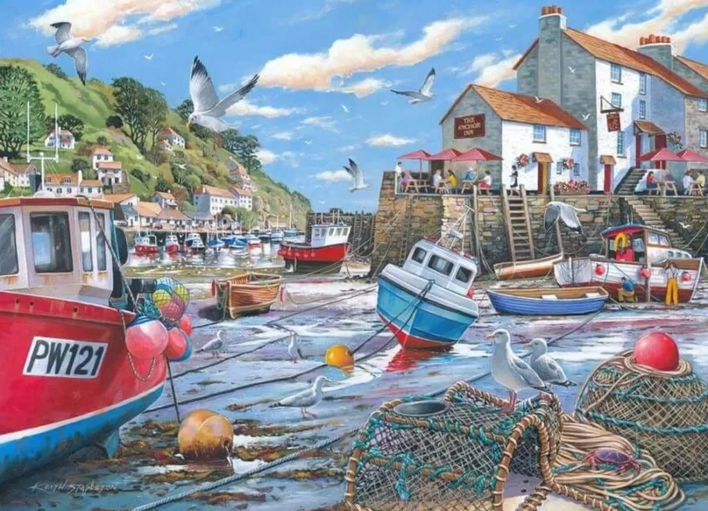 House of Puzzles 1000 Pieces* - Low Tide - 1000 Piece Jigsaw Puzzle