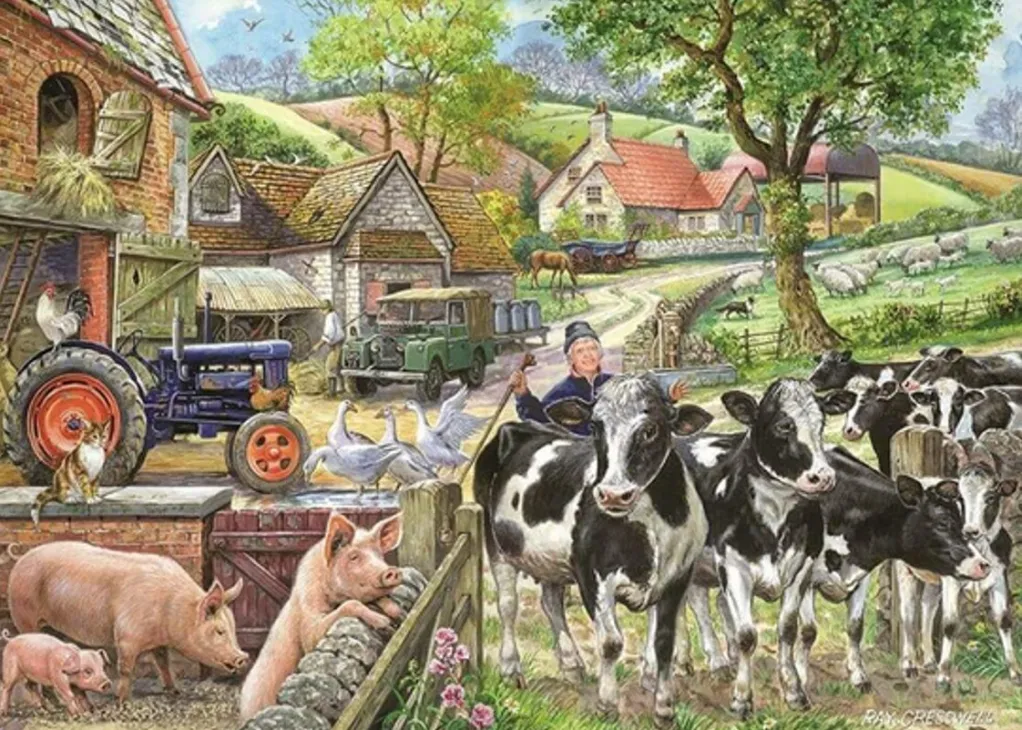 House of Puzzles Extra Large Pieces* - Oak Tree Farm - 500Xl Piece Jigsaw Puzzle