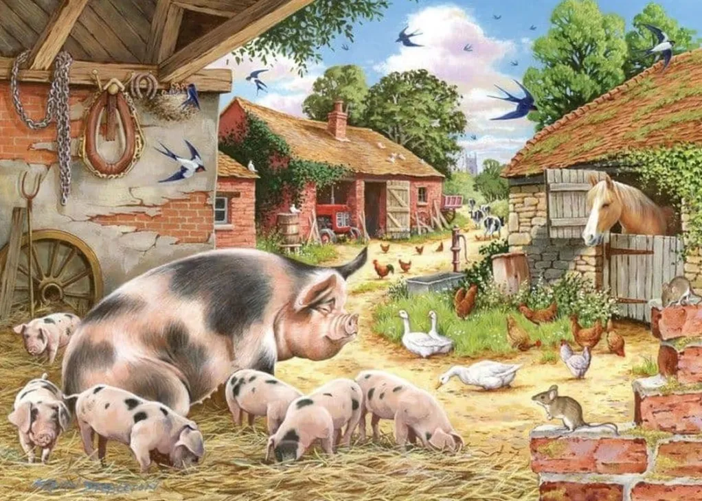House of Puzzles 500 Pieces* - Poppy'S Piglets - 500Xl Piece Jigsaw Puzzle