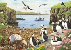 House of Puzzles Extra Large Pieces* - Puffin Parade - 500Xl Piece Jigsaw Puzzle
