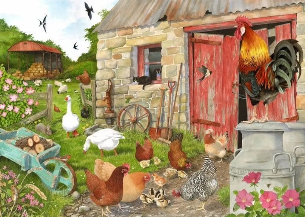 House of Puzzles Extra Large Pieces* - Ruling The Roost - 500Xl Piece Jigsaw Puzzle