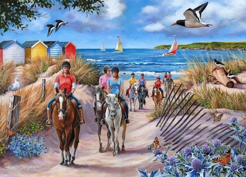 House of Puzzles Extra Large Pieces* - Sea Horses - 500Xl Piece Jigsaw Puzzle