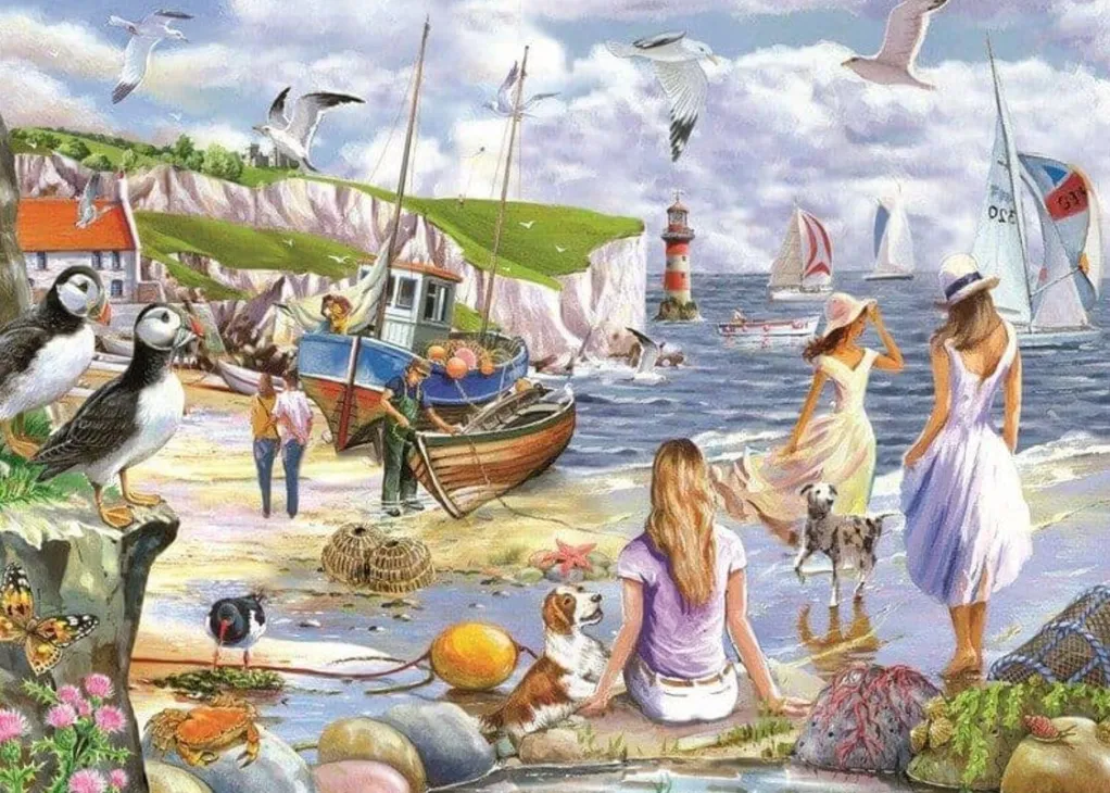 House of Puzzles Extra Large Pieces* - Sea Shore Breezes - 500Xl Piece Jigsaw Puzzle