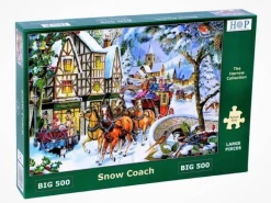 House of Puzzles Extra Large Pieces* - Snow Coach - 500Xl Piece Jigsaw Puzzle