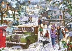 House of Puzzles Extra Large Pieces* - Snow On Snow - 500Xl Piece Jigsaw Puzzle
