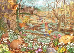House of Puzzles Extra Large Pieces* - Snowdrop Walk - 500Xl Piece Jigsaw Puzzle
