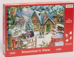 House of Puzzles 1000 Pieces* - Snowman'S View - 1000 Piece Jigsaw Puzzle
