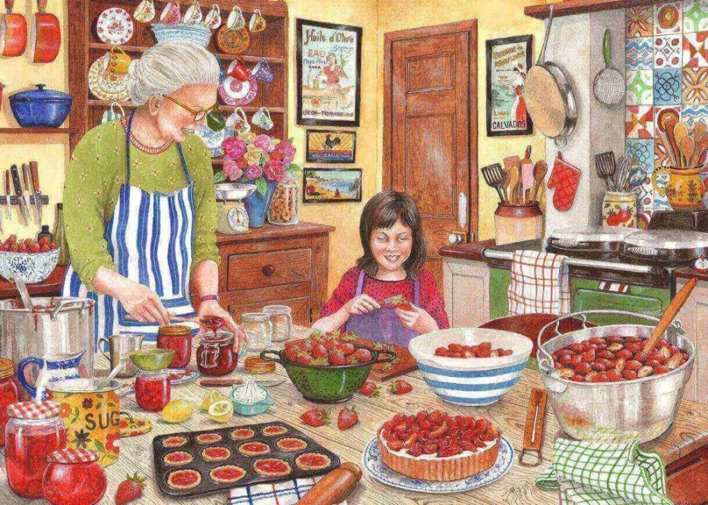 House of Puzzles Extra Large Pieces* - Strawberry Jam - 250Xl Piece Jigsaw Puzzle