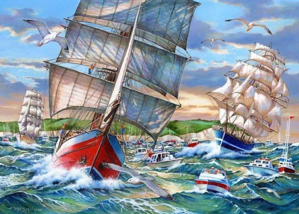 House of Puzzles 1000 Pieces* - Tall Ships - 1000 Piece Jigsaw Puzzle