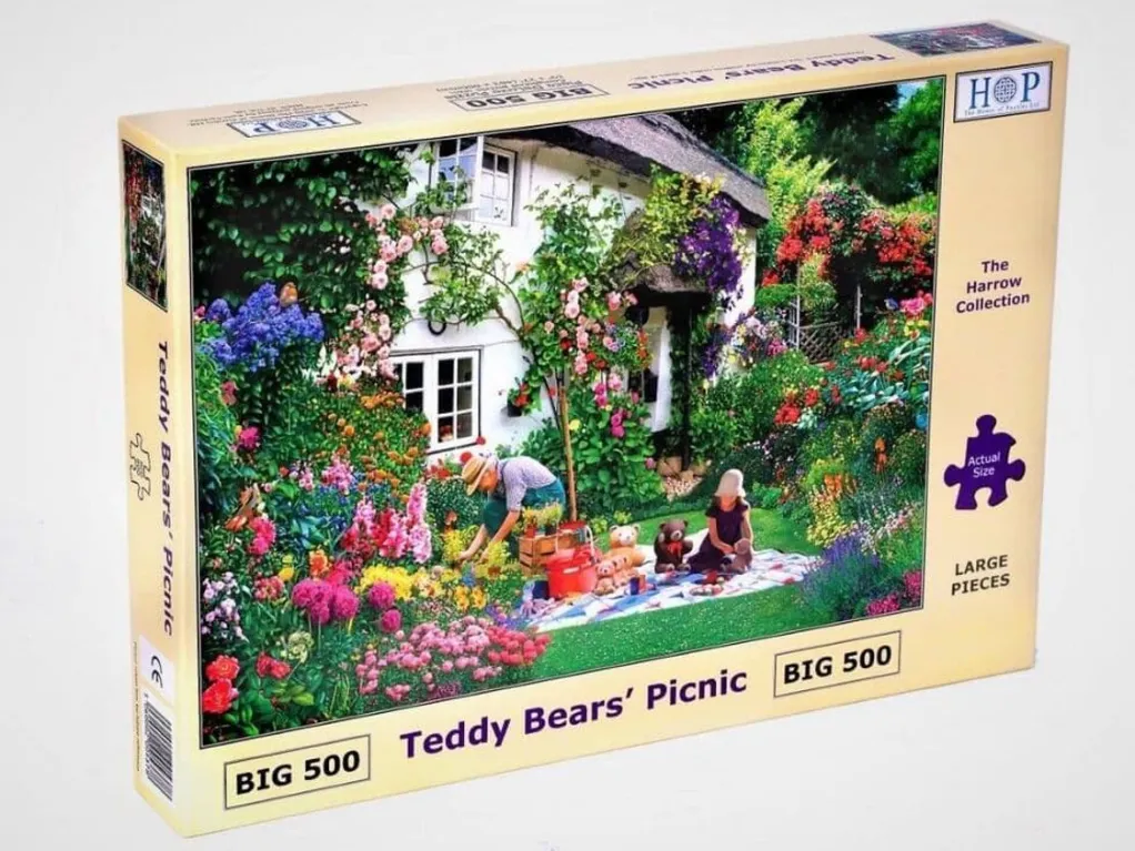 House of Puzzles Extra Large Pieces* - Teddy Bears' Picnic - 500Xl Piece Jigsaw Puzzle