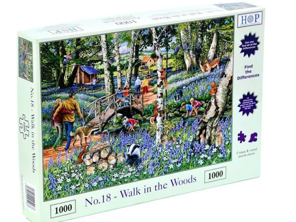 House of Puzzles 1000 Pieces* - Walk In The Woods No 18 - Find The Difference - 1000 Piece Jigsaw Puzzle