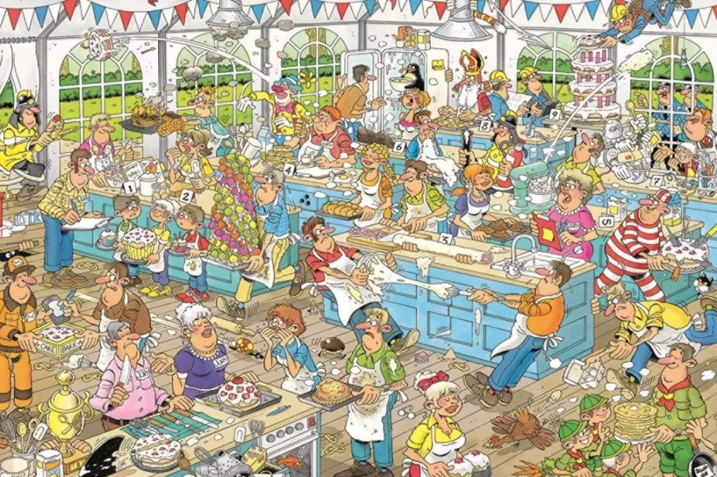 Jumbo 1500 Pieces*Jan Van Haasteren - Clash Of The Bakers - 1500 Piece Jigsaw Puzzle