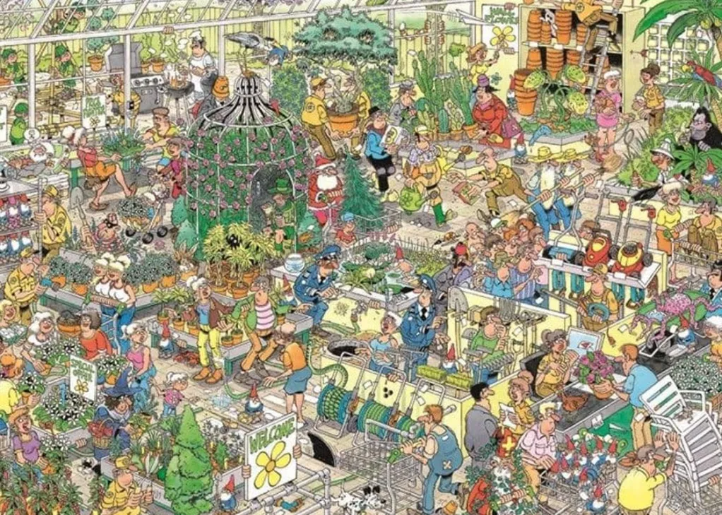 Jumbo 1000 Pieces*Jan Van Haasteren - Garden Centre - 1000 Piece Jigsaw Puzzle