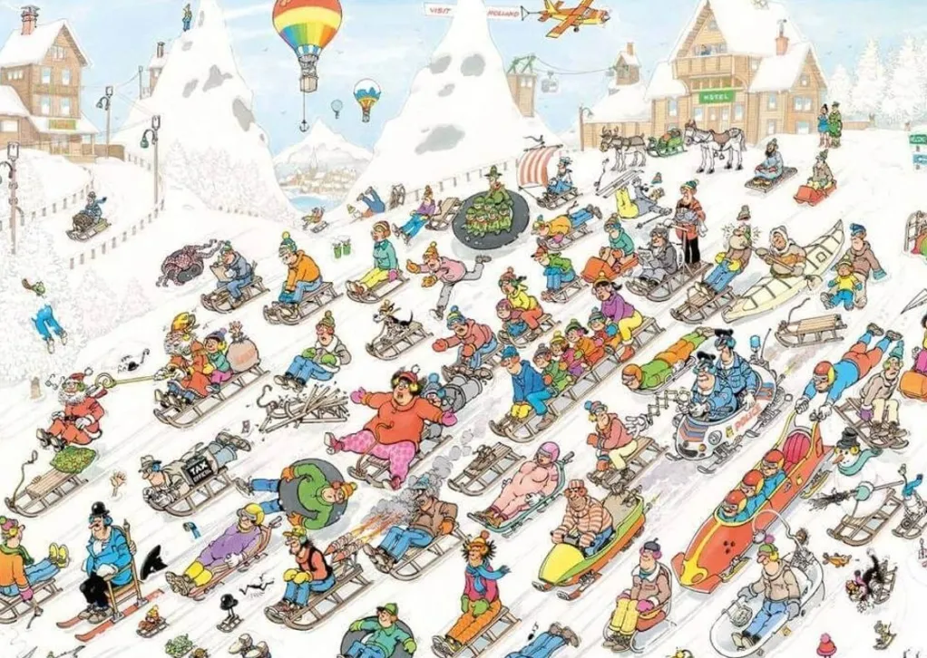 Jumbo 1000 Pieces*Jan Van Haasteren - Its All Going Downhill - 1000 Piece Jigsaw Puzzle