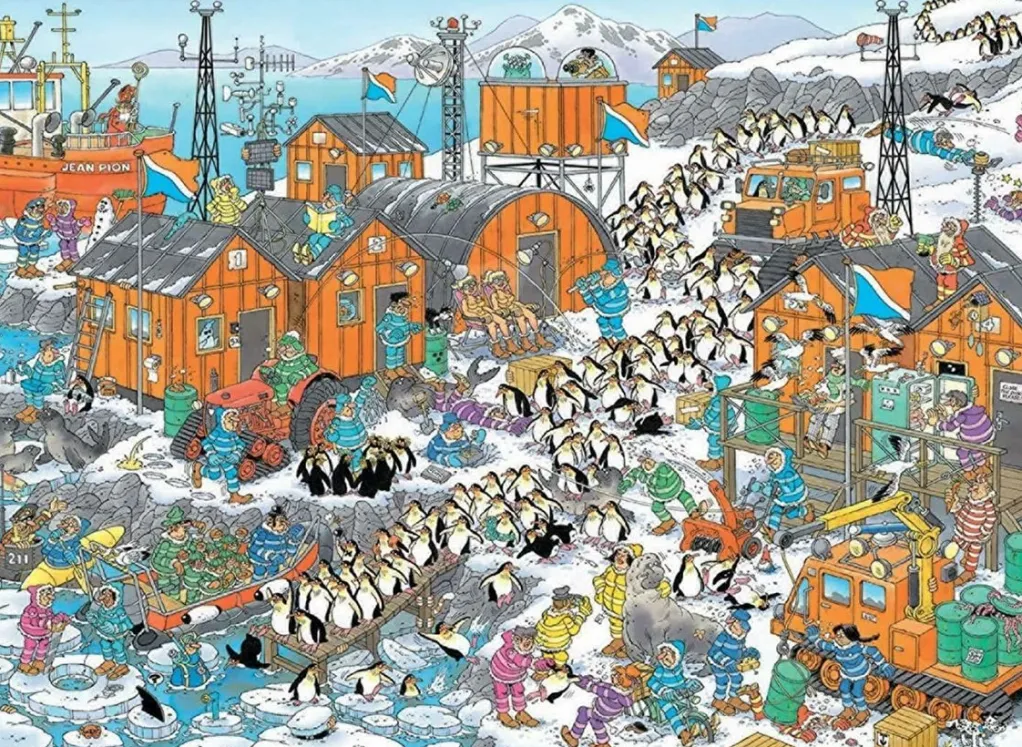 Jumbo 1000 Pieces*Jan Van Haasteren - South Pole Expedition - 1000 Piece Jigsaw Puzzle