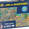 Jumbo 1000 Pieces*Jan Van Haasteren - The Music Shop & Holiday Jitters 2 X 1000 Piece Jigsaw Puzzle