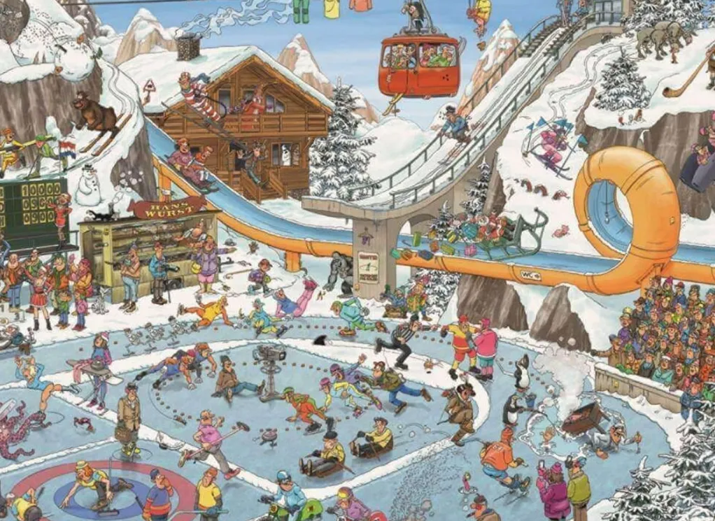 Jumbo 1000 Pieces*Jan Van Haasteren - The Winter Games - 1000 Piece Jigsaw Puzzle